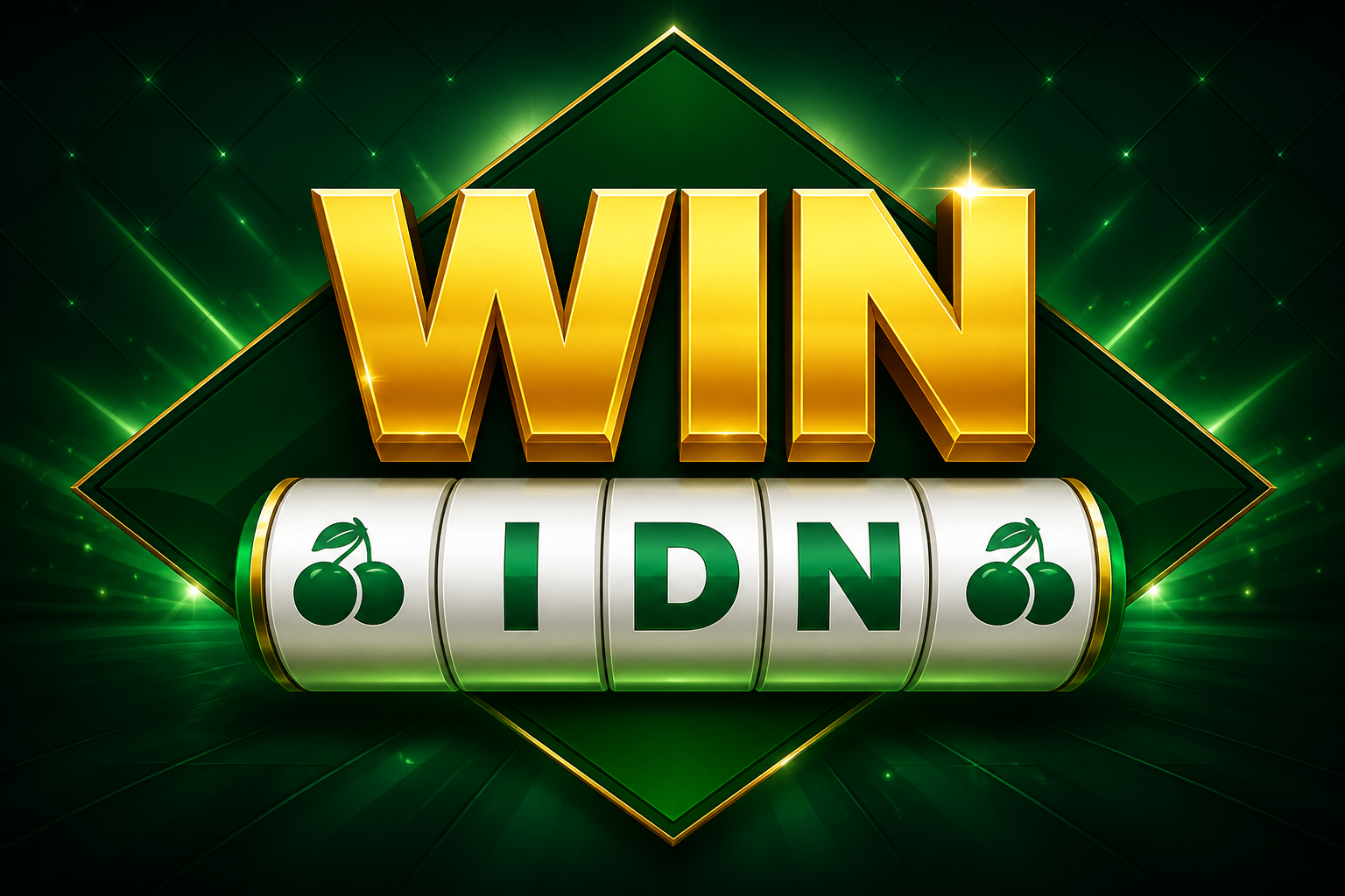 WIN IDN: WIN emas, gulungan IDN, ceri hijau.